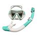 LINASHI Women Dry Top Snorkel Snorkeling Gear Set for Men Women Anti-fog Panoramic View Swim Goggles Dry Top Snorkel Diving Equipment