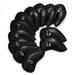 Premium Leather Golf Iron Club Headcovers Set - 12pcs - 0.56 - Protect your golf clubs in style!