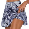 nerohusy Womens Tie Dye Skirt Women s Summer Pleated Tennis Skirts 2024 Vintage Athletic Stretchy Short Yoga Fake Two Piece Trouser Skirt Shorts Dark Blue S