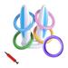 Holloyiver Easter Inflatable Bunny Rabbit Ears Ring Toss Party Games with 4 Rings Indoor Outdoor Rabbit Ring Toss Toys Gift Party Favors Kids Family Easter Party Supplies Carnival Game