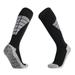 Soccer Socks Anti Slip Grip Socks Multi-Sport Compression Knee High Crew Socks for Adult & Children Black (1 Pack)