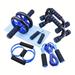 7pcs/set Fitness Equipments Set Push Up Bar Ab Roller Resistance Band With Handle Jump Rope Hand Gripper And Fitness Mat