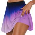 nerohusy Women s Athletic Golf Skorts Womens Summer Pleated Tennis Skirts 2024 Tie Dye Print Stretchy Short Yoga Fake Two Piece Trouser Skirt Shorts Purple XXL