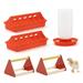 Chick Feeder Waterer Kit Baby Chicken Supplies With Chick Perch Plastic Flip Top Practical Poultry Feeder Chick-feeding Set For Geese Ducks Quails