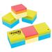 Post-it Notes Cube 1 7/8 in x 1 7/8 in Green Wave and Canary Wave 400 Sheets/Cube 3 Cubes/Pack (2051-3PK)