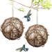 IKOMMI Handmade Birdhouse and Birdhouse Materials 2024 New Bird Nesting Ball Material for Wild Birds Hummingbird Nesting Humming Bird House Material Gifts (2 Set-3.15in)