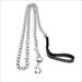 2.0 MM X 72 H-D Chrome Chain Dog Pet Leash w/ Black Leather Strap Strong Holding