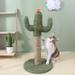 1pc Cactus Cat Tree Cat Scratching Post Cat Scratcher Tree Vertical Cactus Cat Tower Interactive Kitten Scratcher Featuring 3 Scratching Poles For Indoor Adult Cats And Kittens