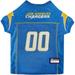 Pets First NFL_ Los_Angeles_Chargers MESH Jersey for Dogs Size: XX-Large Best Football Jersey Costume for Dogs & Cats. Licensed Jersey Dog Shirt.