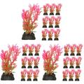 30 Pcs Fish Tank Plant Aquarium Decorations Plastic Water Tanks Plant Aquarium Plants for Fish Tank