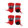 Snow Boots Paw Shoe Sole Protector for Sneakers The Dog Red