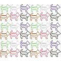 60 Pcs Paperclips Photograph Animal Shape Clip Puppy Paperclip School Supplies Multipurpose Stainless Steel Office Student