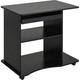 Computer Desk Cart Mobile Small Office Workstation with Slide-Out Keyboard Tray Adjustable Shelf & CPU Stand Black