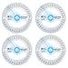 4Pcs Practical Circle Measuring Ruler Circle Geometric Ruler Multi-function Drafting Ruler