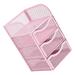 Desk Storage Box Office Supplies Organizer for Iron Pen Holder File Cabinets Metal Pink