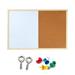 Wood Cork Board Whiteboard Combination Magnetic Hanging Message Display Board