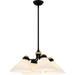 QP6218MBK-Quoizel Lighting-4 Light Pendant In Coastal Style-9 Inches Tall and 24.5 Inches Wide