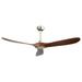 60 Inch Indoor Wood Ceiling Fan With 3 Solid Wood Blades Remote Control Reversible DC Motor For Living Room