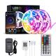 10M 30M RGB LED Strip Lights Bluetooth Smart Phone Controlled 20M 40M LED Light Strip 5050 LED Lights Sync to Music and 44 Keys Remote Controller for Bedroom Home TV Back Lights