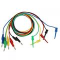5 uds 0 15 (4mm) cables de prueba de clip de conector banana cables de prueba para multÃ­metro cable de prueba de banana cable de silicona de 1m