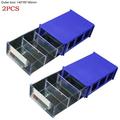 SUKIY 2Pcs Stackable Plastic Hardware Parts Storage Boxes Component Screws Tool Box(2PCS transparent)