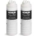 Kohler K-77688-NA Aquifer Replacement Filter Cartridge (2 Pack) 2 Count (Pack of 1) White