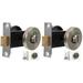 2 Pack Door Handle Knob Locks Overlap Latch Keyless Bathroom Indicator Commercial