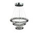 Elegant Triple Hoop Crystal Chandelier with LED Lighting | Modern Elegance Illuminated