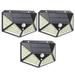 162 LED Solar Powered Flood Light IP65 Waterproof PIR Motion Sensor 3 Smart Modes Street Light For Outdoor Garden Driveway Patio 3Pcs