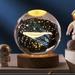 Crystal Ball Night Light Crystal Astronaut Planet Globe 3D Laser Engraved Solar System Ball