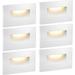 Outdoor Step Lights 6 Pack Stair Lights Indoor Waterproof LED Deck Lights Hardwired Dimmable 120V 3000K Warm White White Finish Aluminum Outdoor DÂ¨Â¦cor Lighting ETL Wet Rated