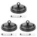 Chandelier Lighting Home Accents Decor Black Shade Plate Mounting Zinc Alloy Iron 3 Pieces