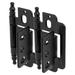 10 Pack - LeCeleBee 14280- Flat Black 3/4 Inch Full Inset Partial Wrap Tip Cabinet Hinge (Pair)