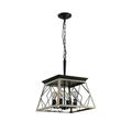 4-Light Kitchen Island Light 0-40 Adjustable Height Retro Design Farmhouse Style Chandeliers Ceiling Pendant (15.7 L X 15.7 W X 20.3 H )