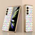 Luxury Patterned Tempered Glass Case for Samsung Galaxy Z Fold 5 Case 360 Full Protection With Screen Glass Hard Cover