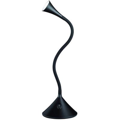 Flexible 2in1 led Tischlampe & Wandlampe viper in Schwarz, Schalter am Fuß Image