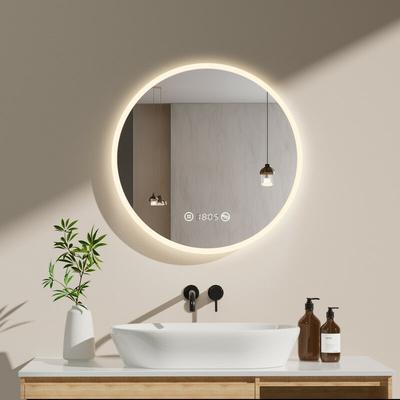 Led Badspiegel Rund Badezimmerspiegel 60cm Badezimmerspiegel mit Neutral Beleuchtung(4300K)