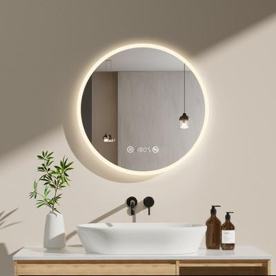 Led Badspiegel Rund Badezimmerspiegel 60cm Badezimmerspiegel mit Neutral Beleuchtung(4300K) Image