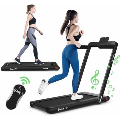 2 in 1 klappbares Walking Pad & Laufband App-kontrolliert Bluetooth led Display 1-12km/h bis 120kg