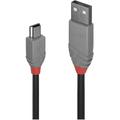 USB-Kabel usb 2.0 usb-a Stecker, USB-Mini-B Stecker 5.00 m Schwarz 36725 - Lindy