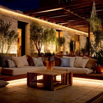 LED-Streifenrolle Neon Dimmbar 220V 50m Warmweiß Halbrund 180° 7.5W/m Schnitt 100cm IP67 3000K Image