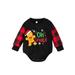 FOCUSNORM Newborn Infant Baby Girls Boys Christmas Romper Plaid Deer/Gingerbread Man Print Long Sleeve Jumpsuit Playsuit