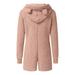 Outfmvch Long Sleeve Bodysuit Womens Jumpsuit Women S Solid Color Hooded Long Sleeved Plush Jumpsuit Jumpsuit Romper Pink Xl