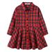 TUWABEII Dress for Kids Versatile Girls Long Sleeved Plaid Skirt Middle And Large Children s Waist Shirt Casual