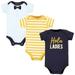 Hudson Baby Infant Boy Cotton Bodysuits Hola Ladies 3-Pack 12-18 Months