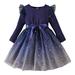Toddler Baby Girl s Dailywear Prints Princess Lace Dress Fashion Long Sleeve Dance Party Dresses Elegant Soft Outwear