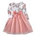 Girl s Dailywear Dress Spring Summer Fall Fashion Loose Fashion Long Sleeve Solid Color Princess Dresses Elegant Soft Outwear