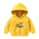 Virmaxy Christmas Toddler Baby Boys Girls Cute Hoodies Deer Tree Printed Letter Graphic Hoodies Long Sleeve Pullover Plush Sweatshirt with Robbie Cuffs For The Baby Christmas Gifts Yellow-B 6T