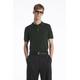 COS Men's Knitted Silk Polo Shirt - Green - Green