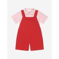 Rachel Riley Baby Boys Dungaree Set In 12 Mths Red